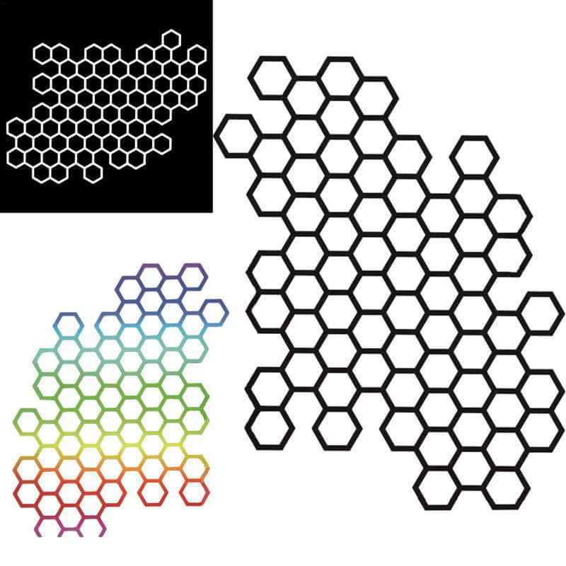 Honeycomb Open Style Motorcycle Stickers for Auto Window Body Cool Modified Tail Lights Stickers Racing Helmet Vinyl Decals