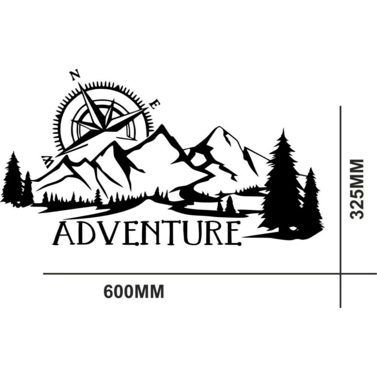 Car Large Adventure Stickers Graphics Vinyl Decals for Peugeot Citroen Fiat Ducato Van Motorhome Stripes Auto Accessories