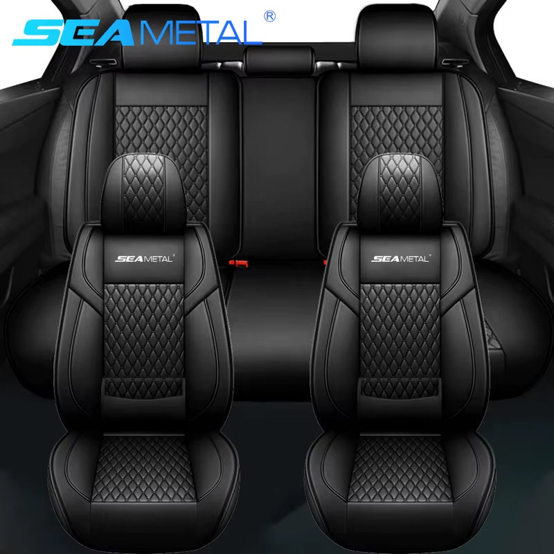 Luxury Car Seat Cushion PU Leather Car Seat Covers Universal Auto Protector Pad for 5-Seat Automobile Car Accessories