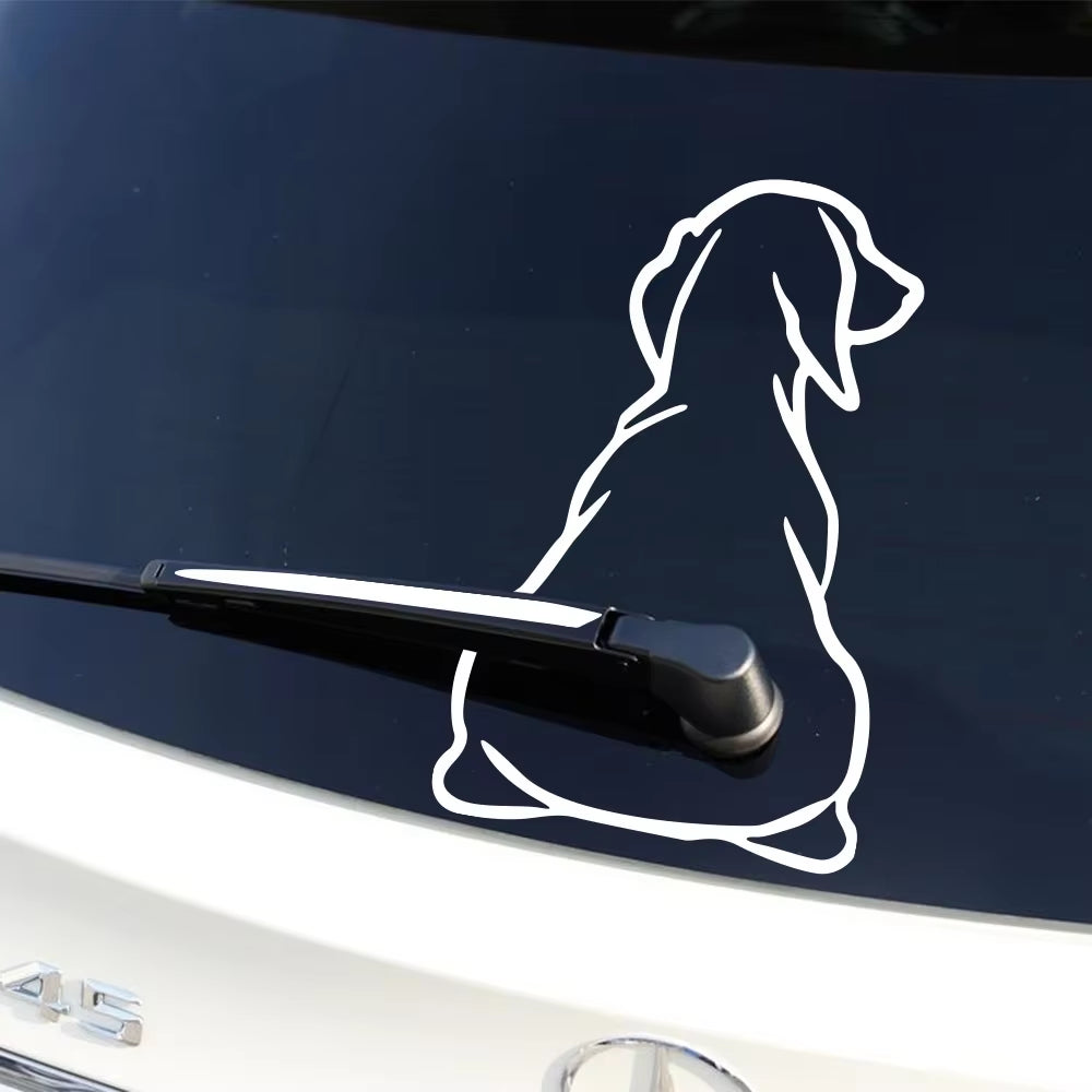 Dog Tail Car Rear Wiper Stickers Vinyl Film Funny Cute Puppy Decal Vehicle Windshield Decoration Auto Accessories Fit All Models