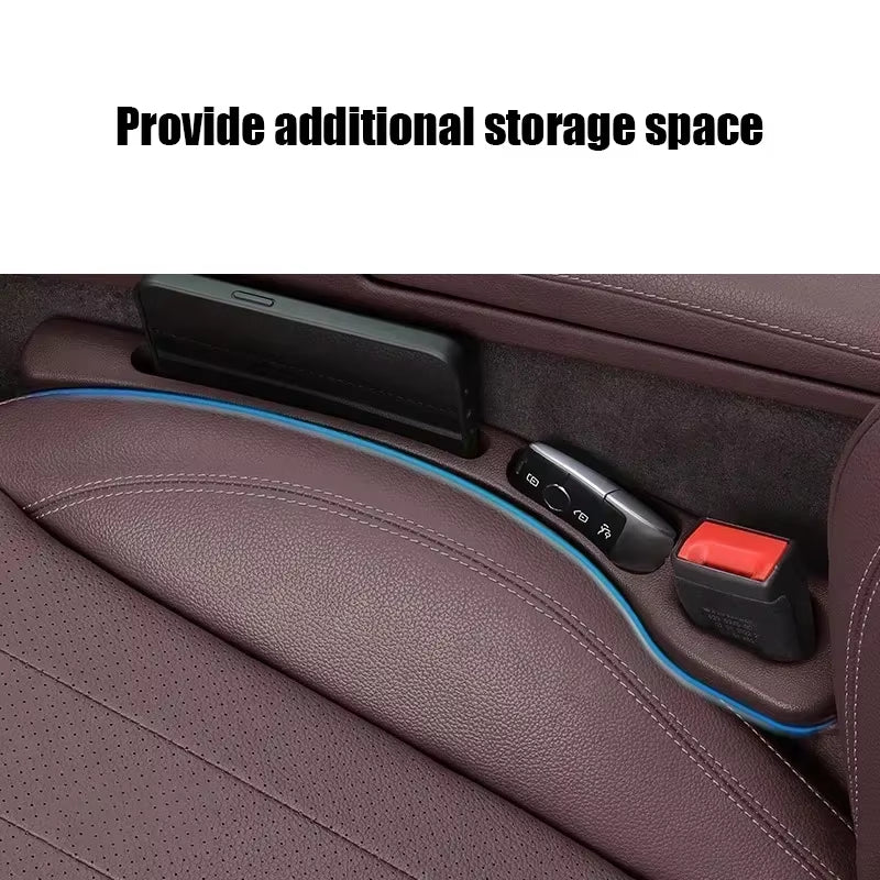 Car Seat Gap Stuff Side Seam Universal PU Car Gap Filler Leakproof Seat Gap Storage Organizer Car Interior Accessories 1 Pair