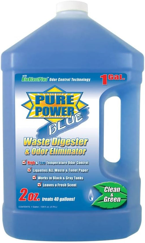 - V23128 Pure Power Blue Waste Digester and Odor Eliminator - 128-Ounce Bottle