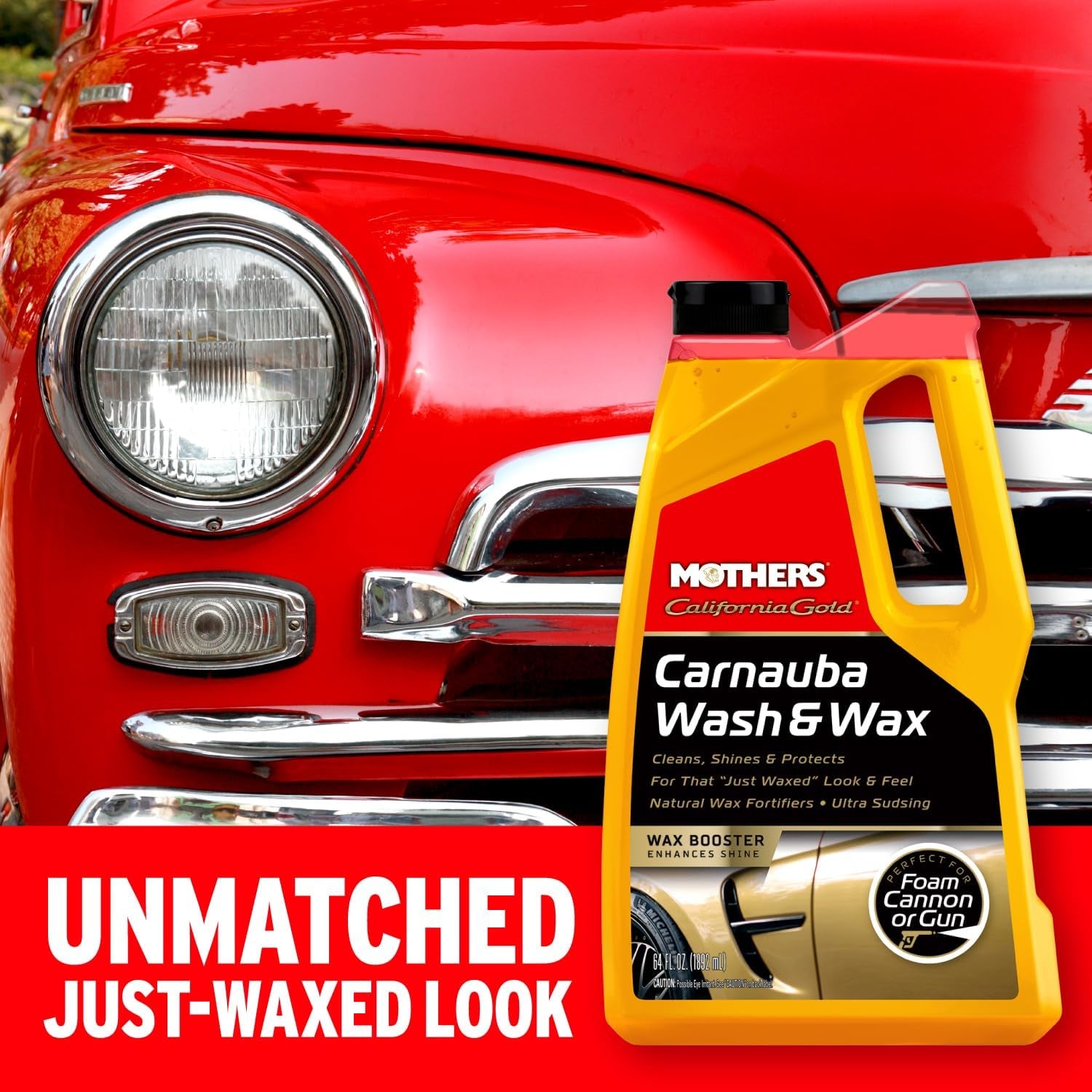 California Gold Carnauba Wash & Wax, 64 Oz. — Cleans, Shines & Protects – Gentle, Ph Balanced, Ultra-Sudsy for a Spot-Free, Brilliant Finish. Biodegradable & Won'T Strip Wax or Ceramic (05674)