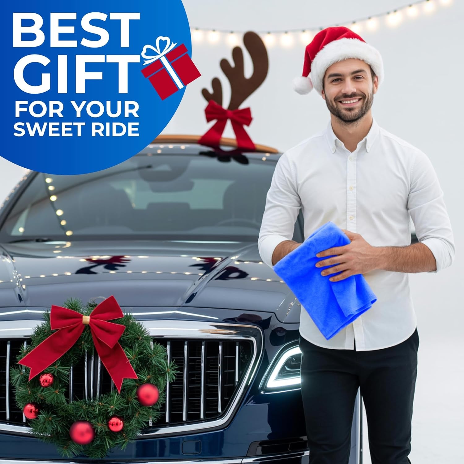 Premium Shammy Cloth for Car Drying - 26”X7” - Super Absorbent Chamois Towel for Car - Scratch-Free, Reusable & Soft