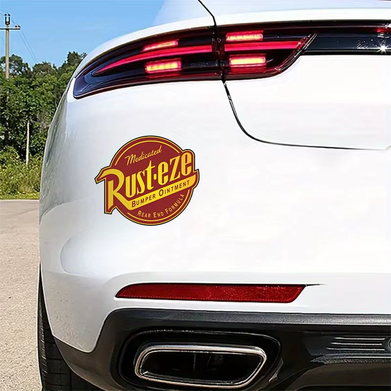 Letter Circle Motorcycle Stickers RUST EZE for Fender Side Panels Decoration Scratch-Resistant Waterproof Vinyl Decals