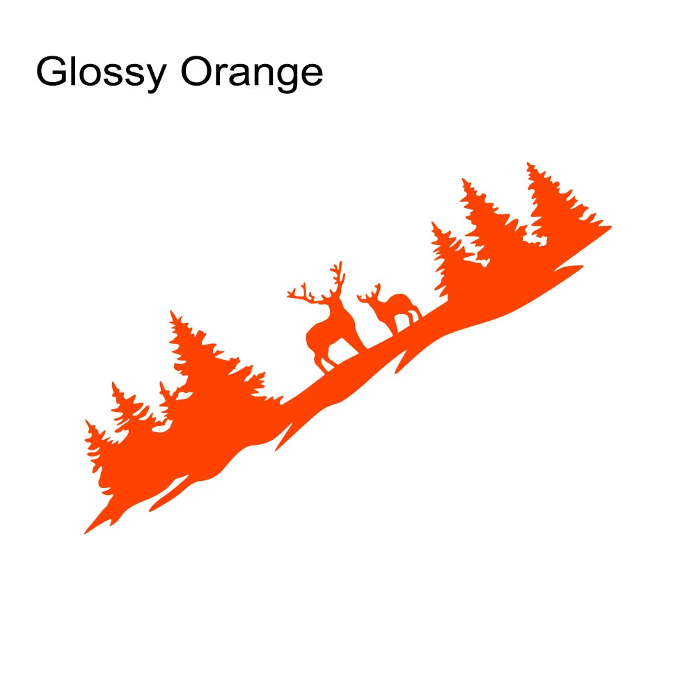 Car Hunting Deer Trees Sticker Pickup Truck Window Back Door Tailgate Vinyl 4X4 off Road Decor Decal Auto Tuning Accessories