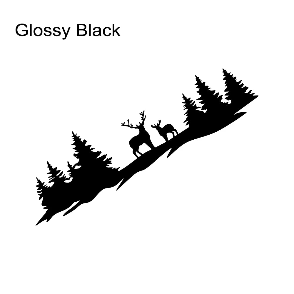 Car Hunting Deer Trees Sticker Pickup Truck Window Back Door Tailgate Vinyl 4X4 off Road Decor Decal Auto Tuning Accessories