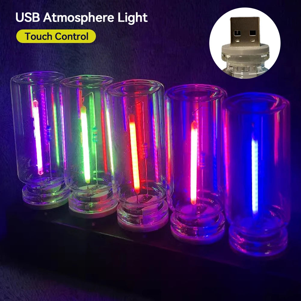USB Touch Control Car LED Light Atmosphere Light Bulb Incandescent Lamp LED Filament Bedroom Night Decoration