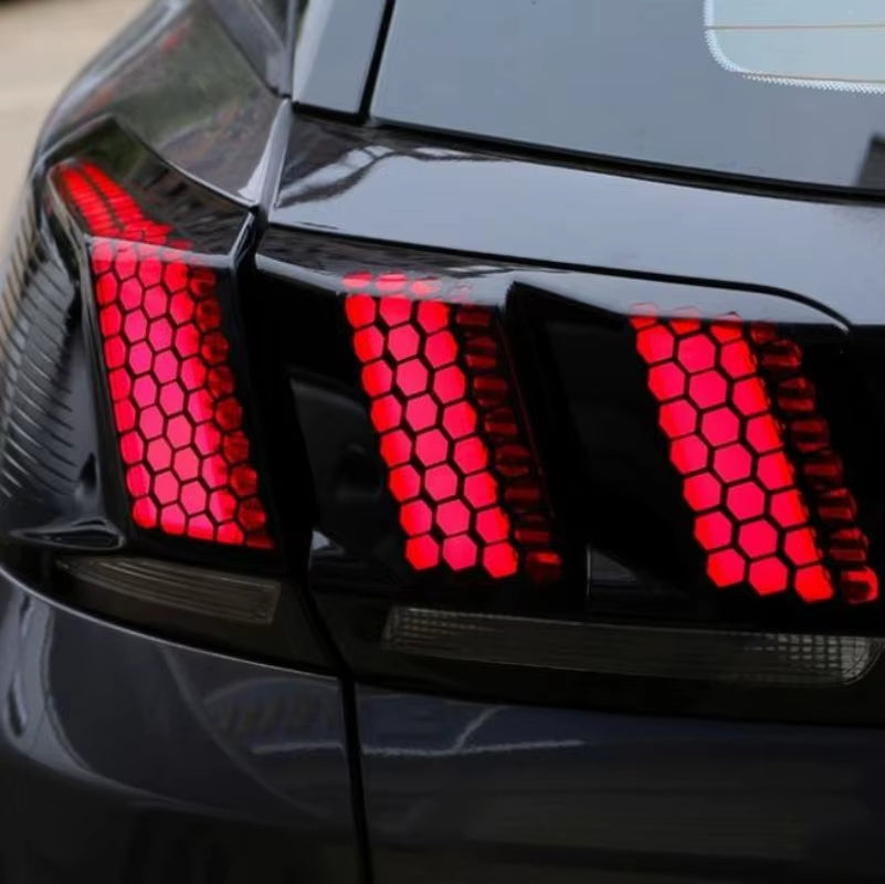Car Tail Lights Honeycomb Decor Stickers Cuttable Auto Car Rear Tail Light Lamp Honeycomb Stylingtaillight Decals Accessories