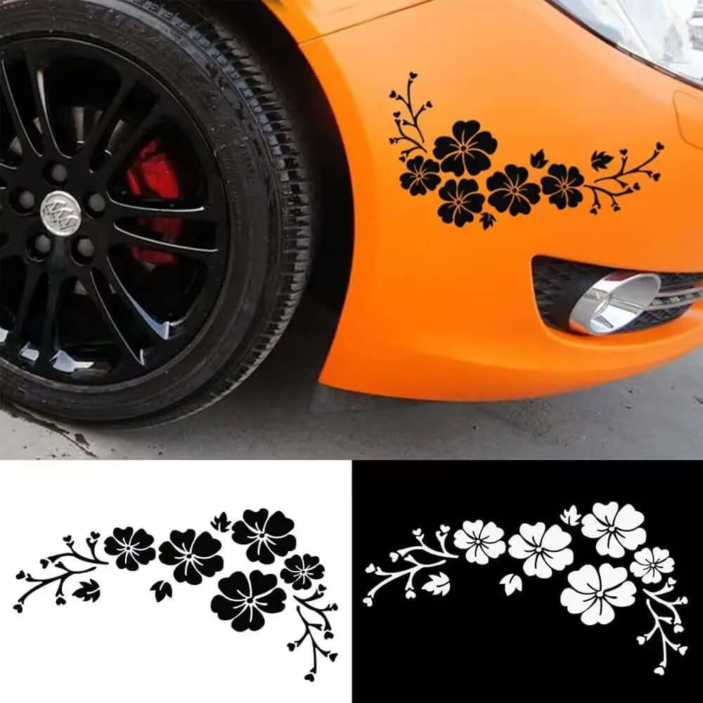 Flower Decal Car Body Sticker Auto Window Bumper Door Scratch Cover Decals Car Motorcycle Styling Vinyl Stickers Blossom Decor