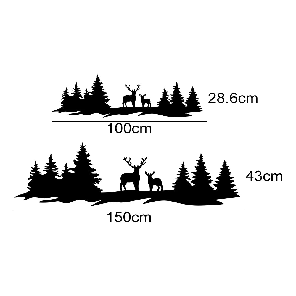 Car Hunting Deer Trees Sticker Pickup Truck Window Back Door Tailgate Vinyl 4X4 off Road Decor Decal Auto Tuning Accessories