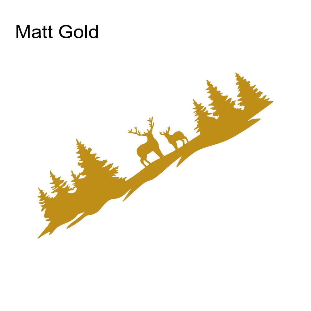 Car Hunting Deer Trees Sticker Pickup Truck Window Back Door Tailgate Vinyl 4X4 off Road Decor Decal Auto Tuning Accessories