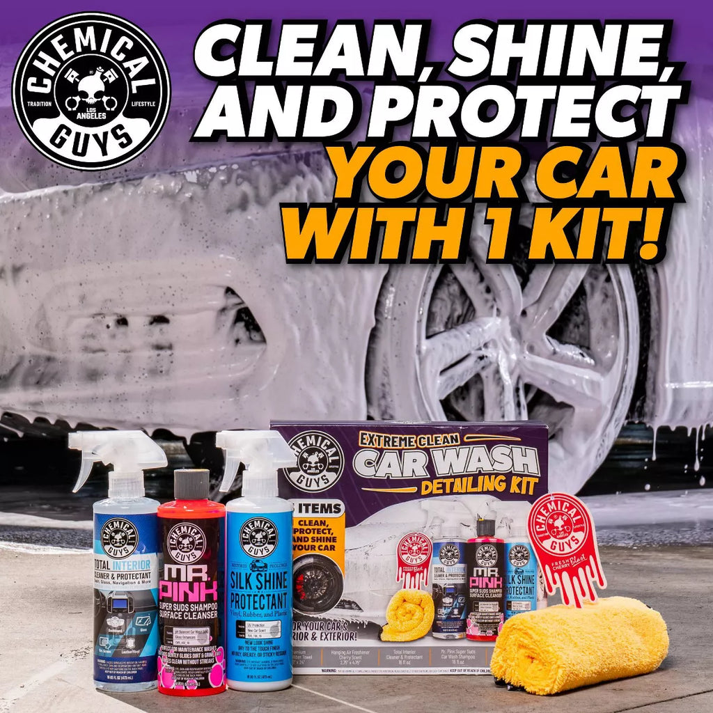 Chemical Guys 5Pc Wash and Shine Cleaners: Car Wash Supplies & Detailing Kit, Scented Liquid Automotive Cleaners