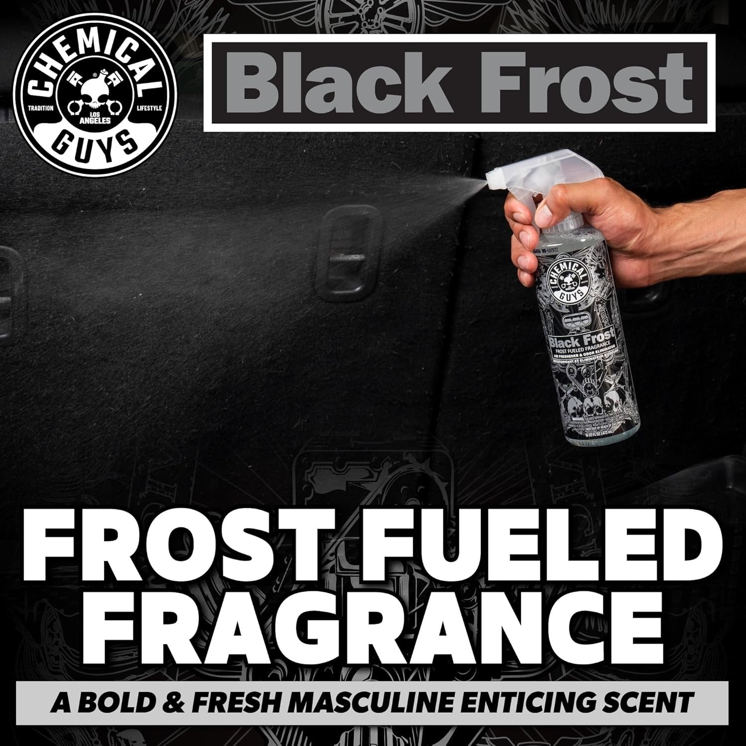 Chemical Guys AIR_224_16 Black Frost Air Freshener and Odor Eliminator, (Great F